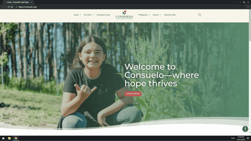 Consuelo Zobel Alger Foundation on desktop