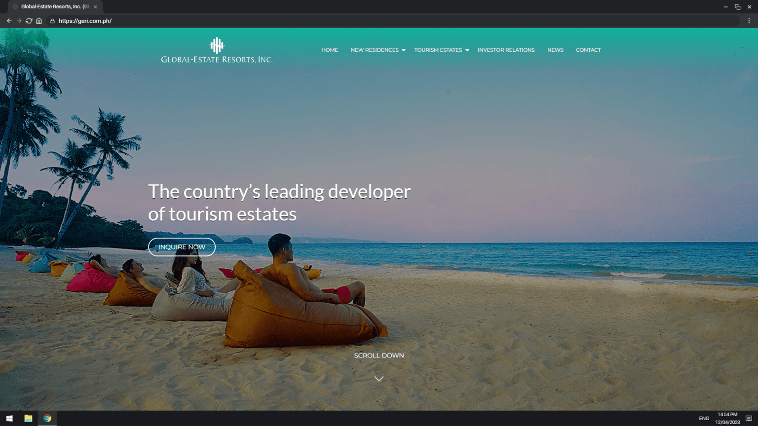 Global-Estate Resorts, Inc. / GERI on desktop