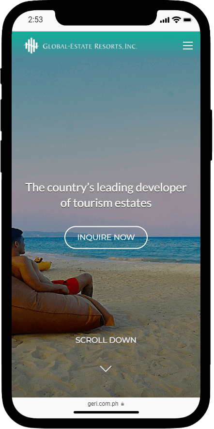 Global-Estate Resorts, Inc. / GERI on mobile