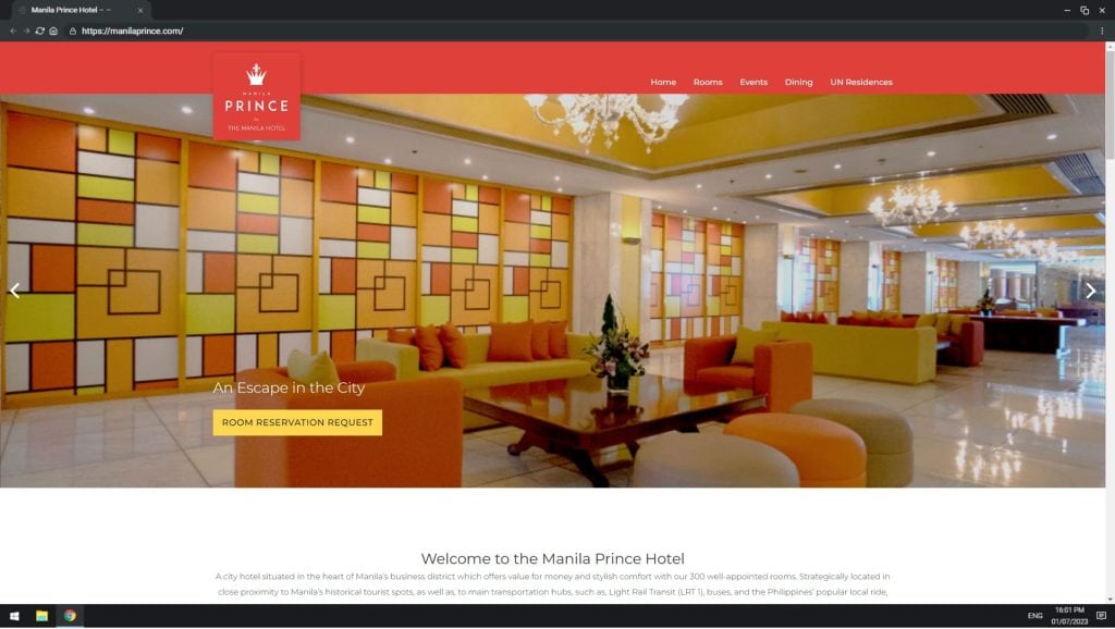 Manila Prince Hotel on desktop