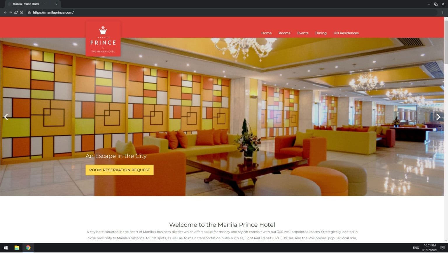 Manila Prince Hotel on desktop