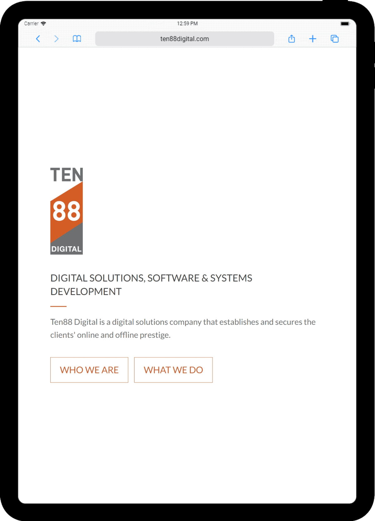 TEN88 Digital Inc. on tablet