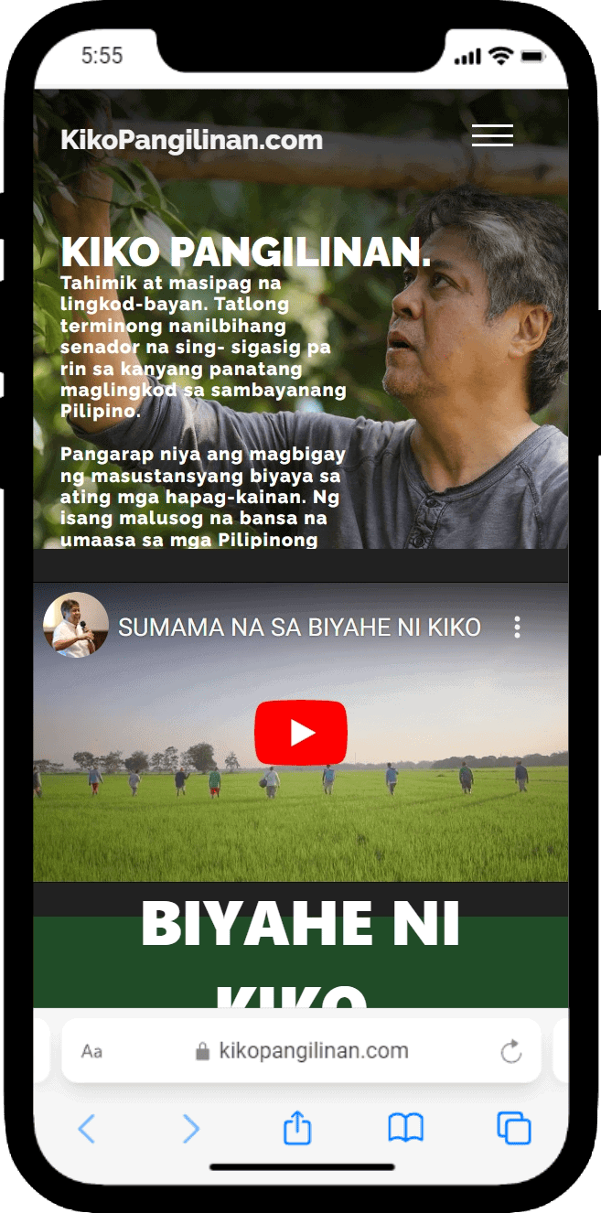 Kiko Pangilinan on mobile