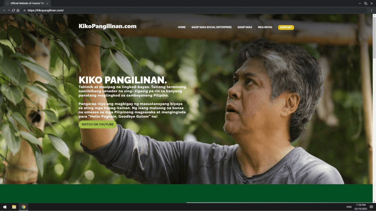 Kiko Pangilinan on desktop