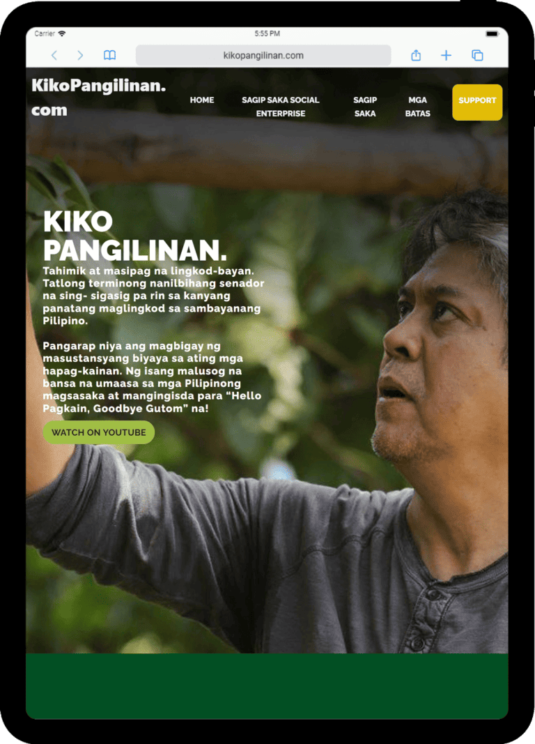 Kiko Pangilinan on tablet