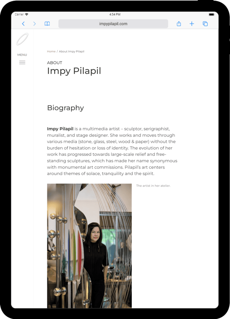 Impy Pilapil on tablet