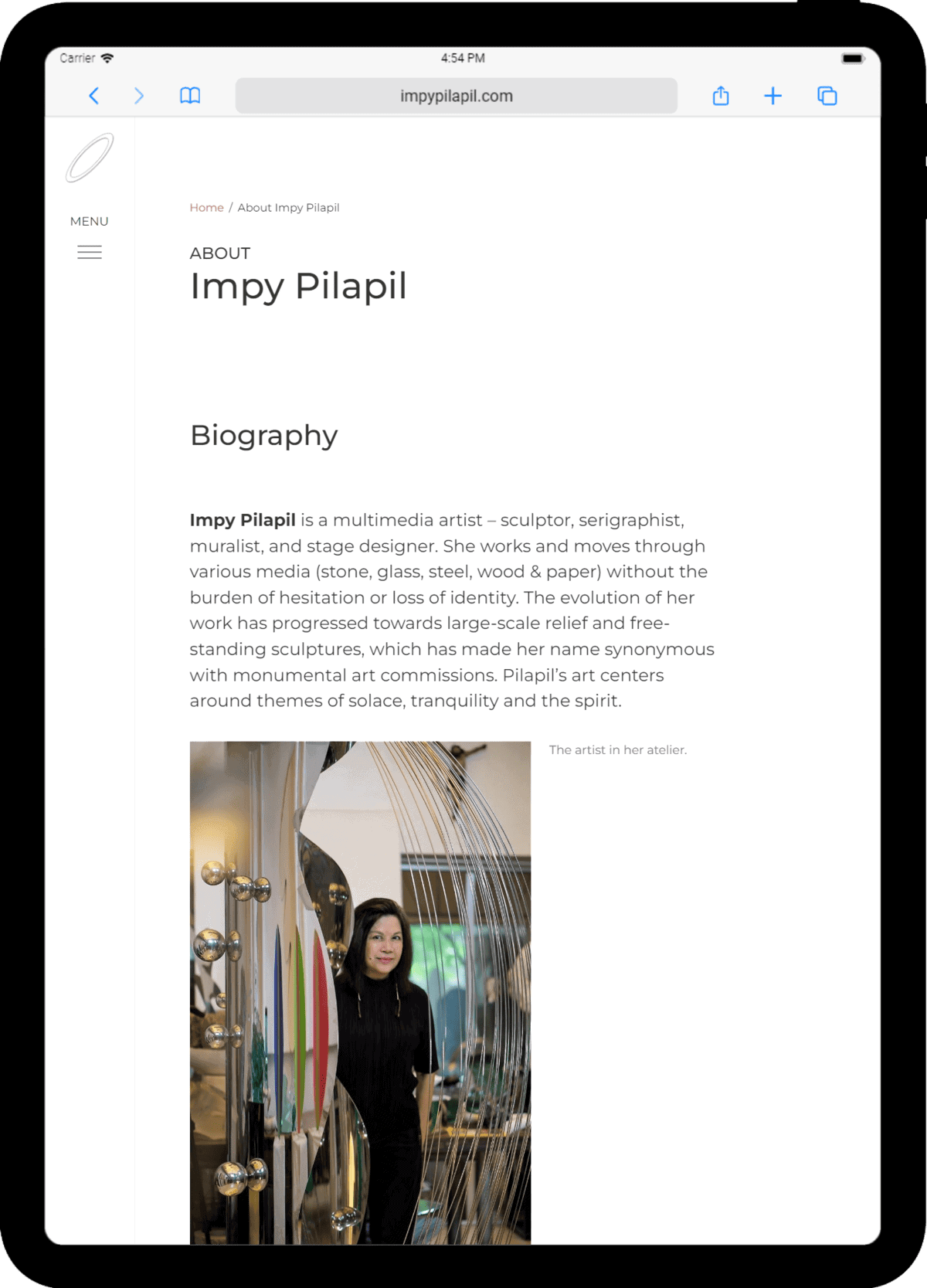 Impy Pilapil on tablet